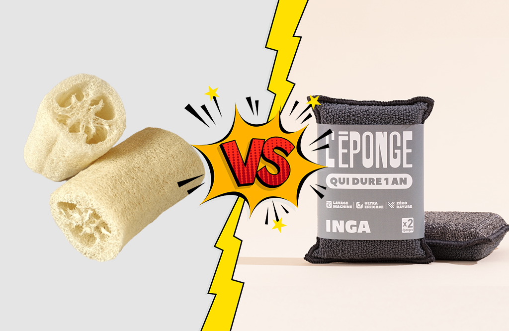 Éponge végétale ou éponge lavable INGA : comment se décider ?