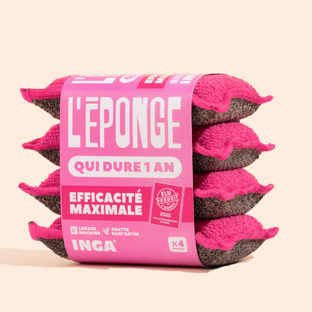 Éponges Lavables 4 Roses