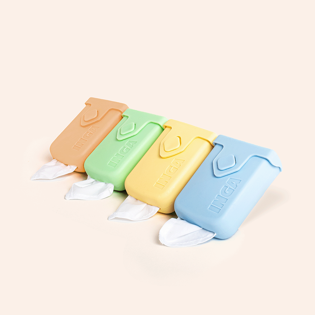 4 étuis à mouchoirs en tissu lavables 4 couleurs