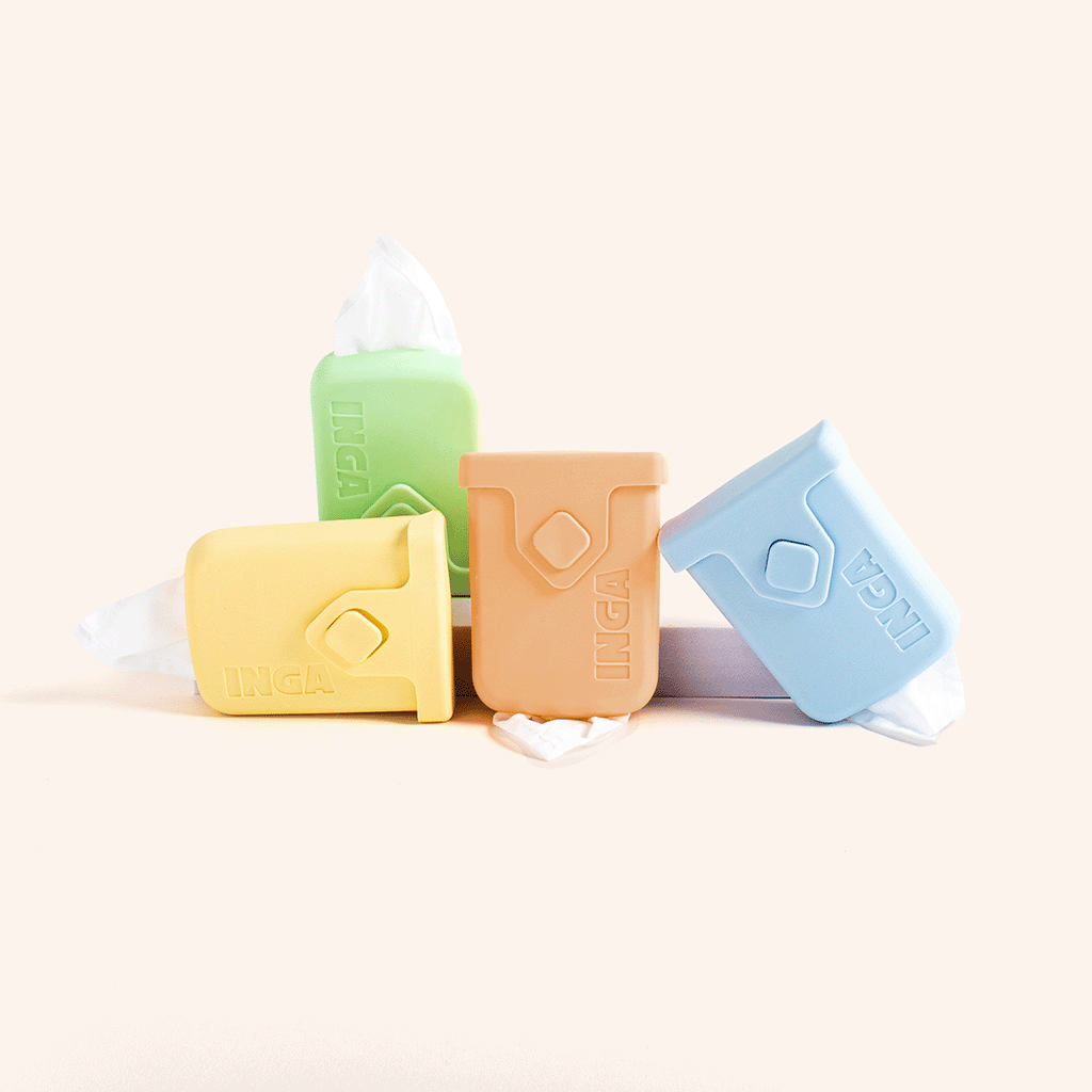 4 étuis à mouchoirs en tissu lavables 4 couleurs