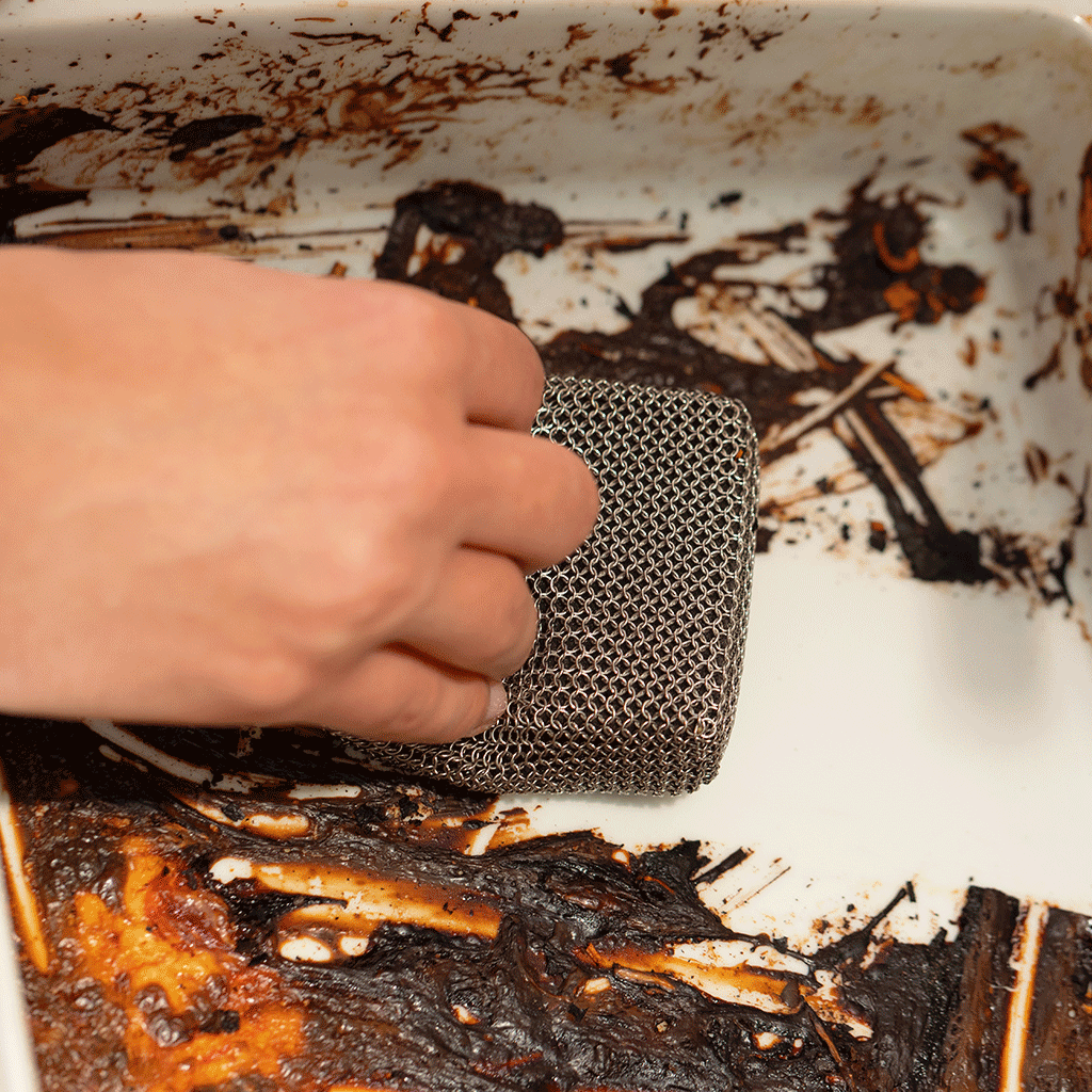 L'éponge en acier inoxydable