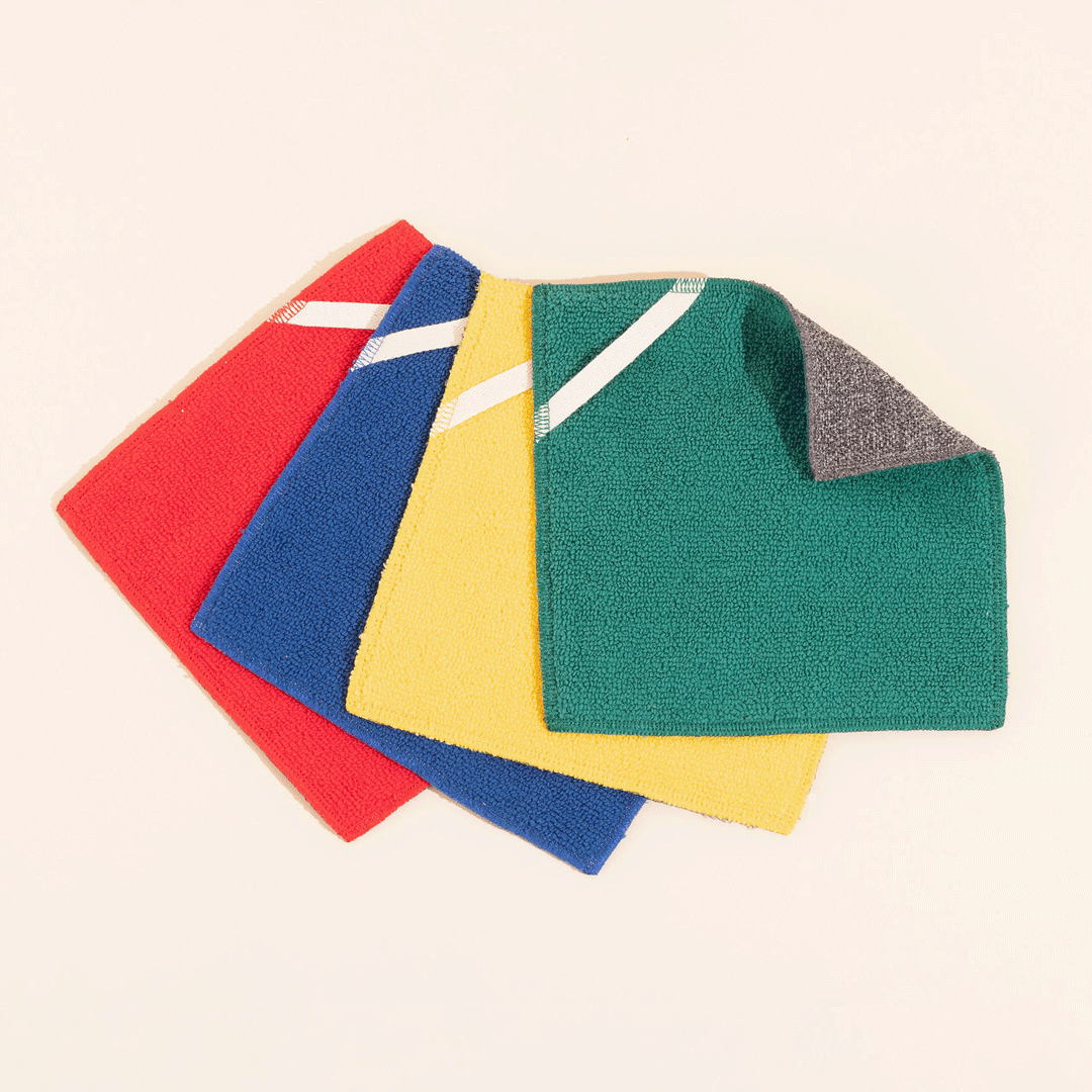 Éponges Plates 4 Couleurs