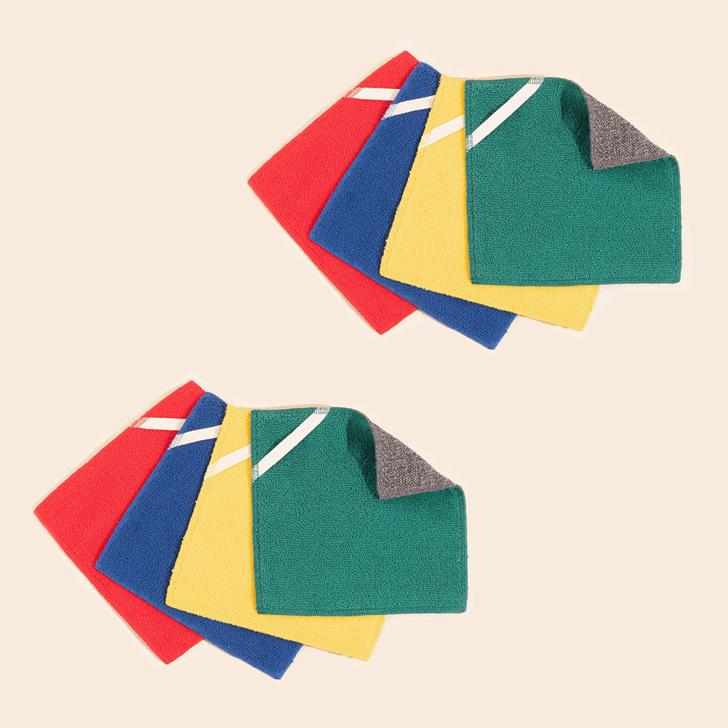 Éponges Plates 4 Couleurs