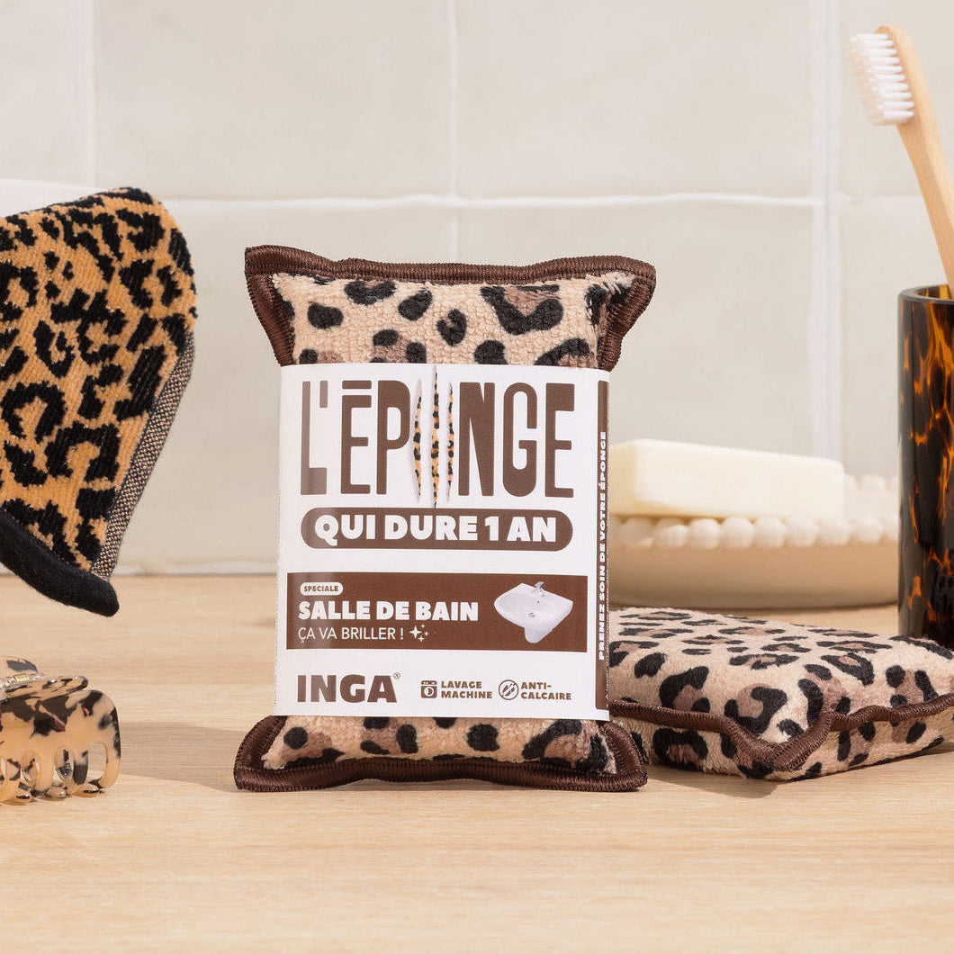 Duo d'Éponges Salle de Bain Léopard