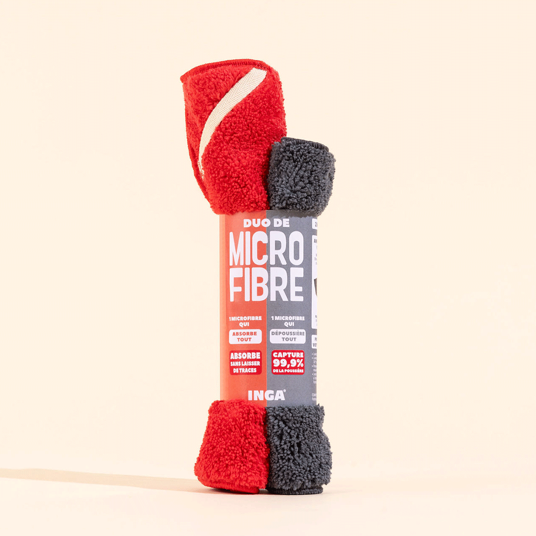 Duo de Microfibres Absorbe-Tout et Dépoussière-Tout