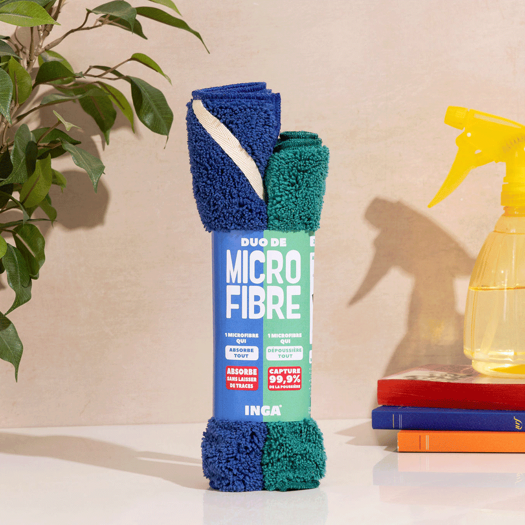 Duo de Microfibres Absorbe-Tout et Dépoussière-Tout