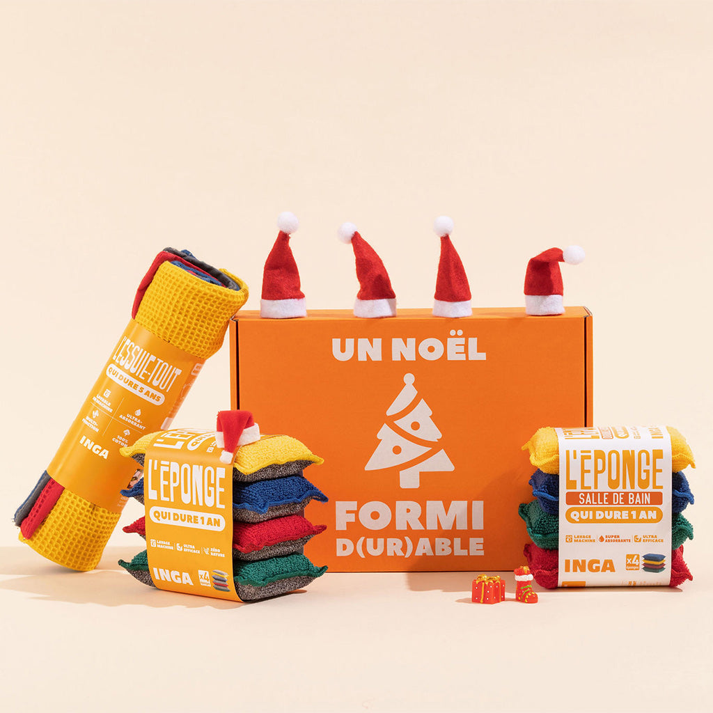 Pack Noël - Éponges, Éponges Salle de Bain et Essuie-tout