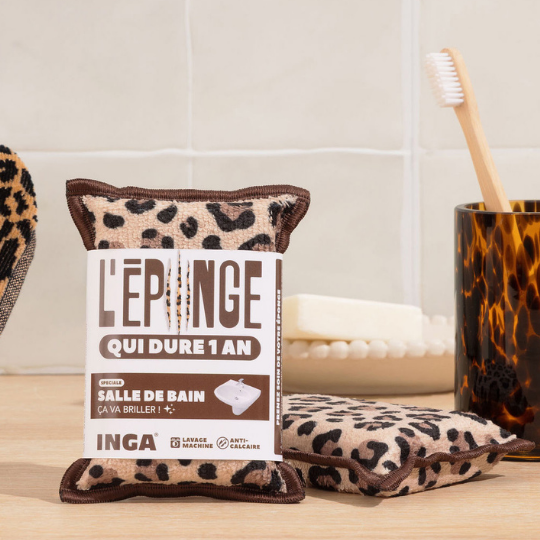 Duo d'Éponges Salle de Bain Léopard