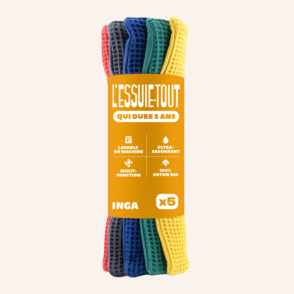 Essuie-tout Lavable 5 Couleurs