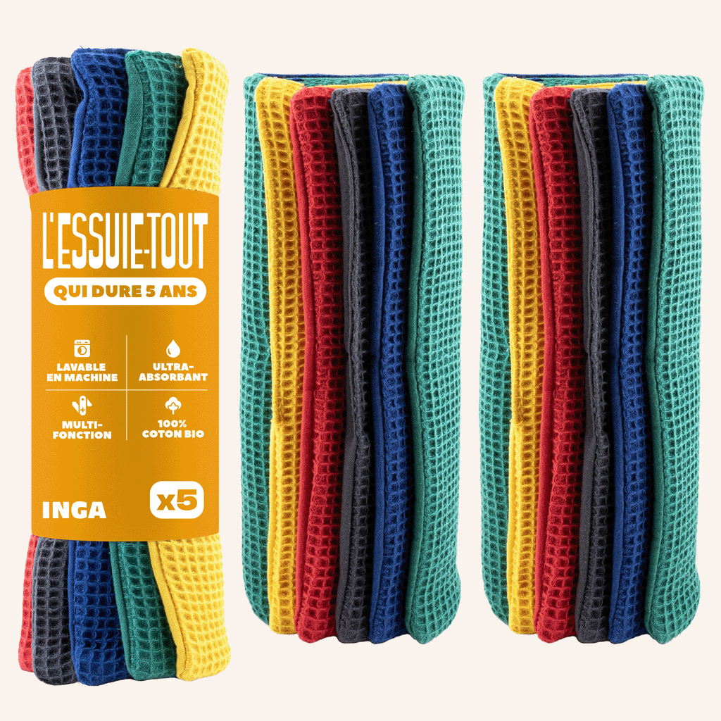 Essuie-tout Lavable 5 Couleurs