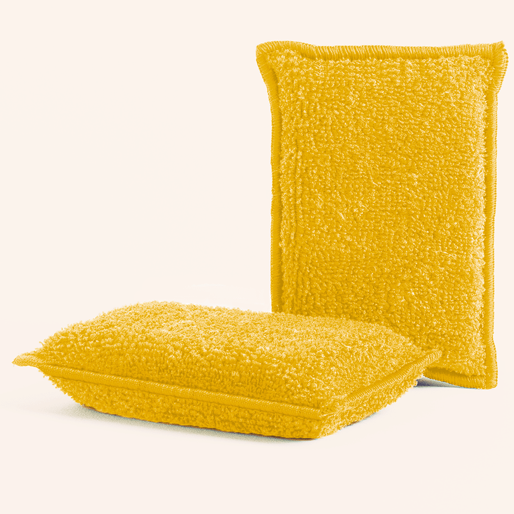 L'éponge lavable et durable jaune (x2)