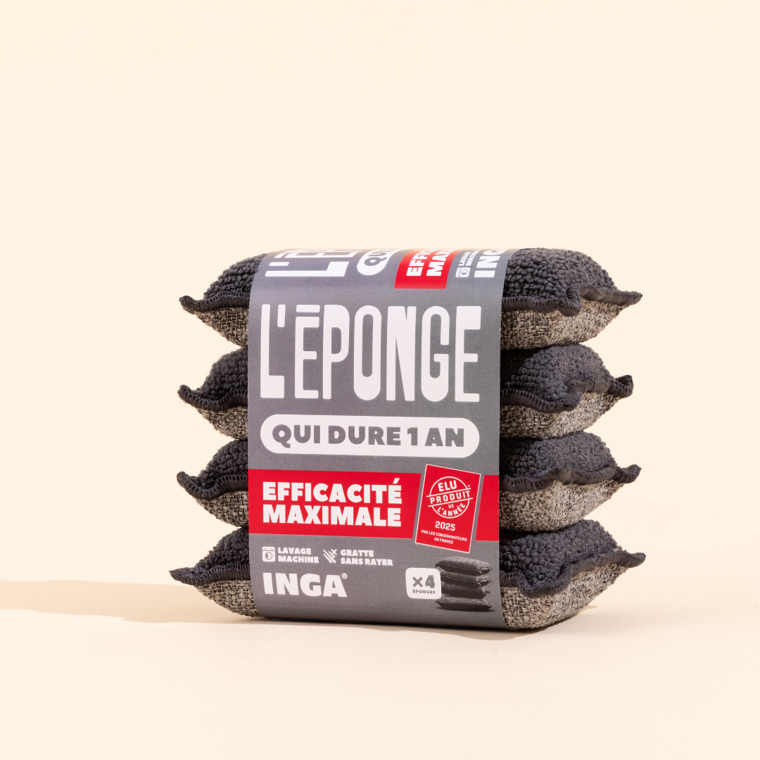Éponges Lavables 4 Grises