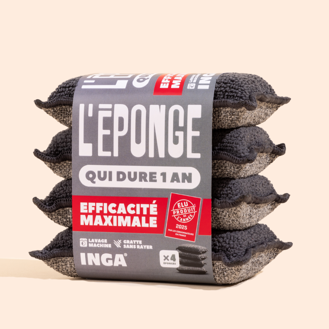 Éponges Lavables 4 Grises