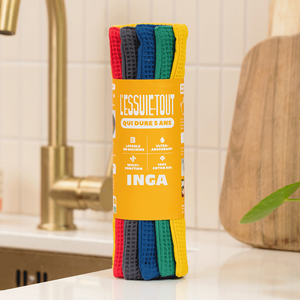 Idée cadeau écolo : essuie-tout lavable INGA en 5 couleurs