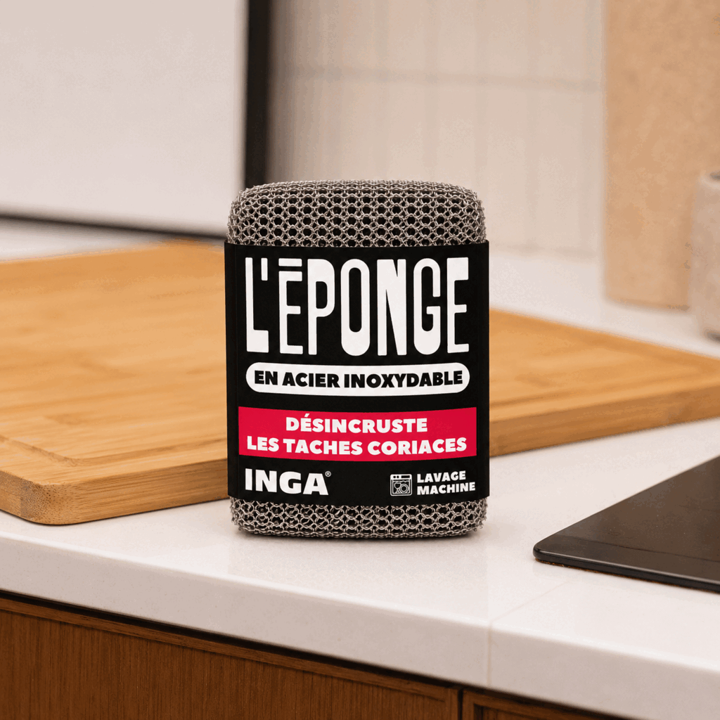 L'éponge en acier inoxydable