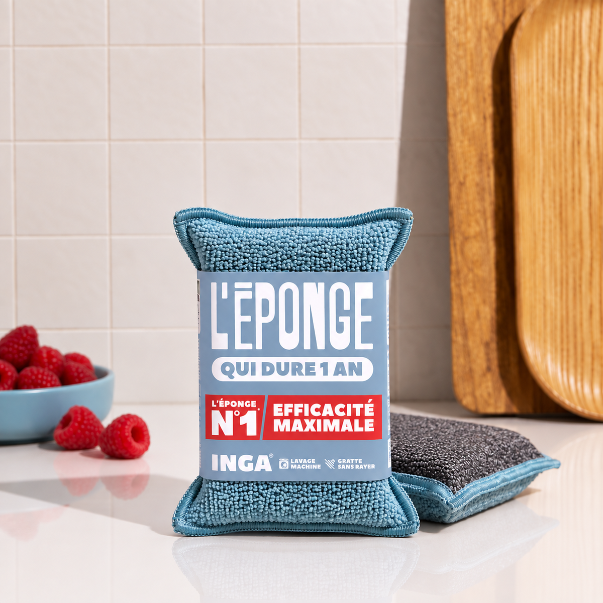 Duo d'Éponges Bleu Orage