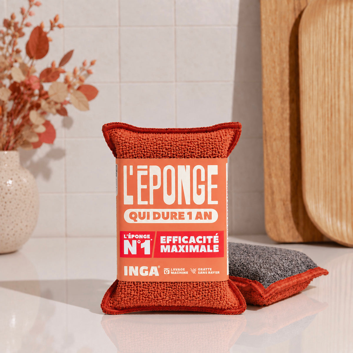 Duo d'Éponges Terracotta