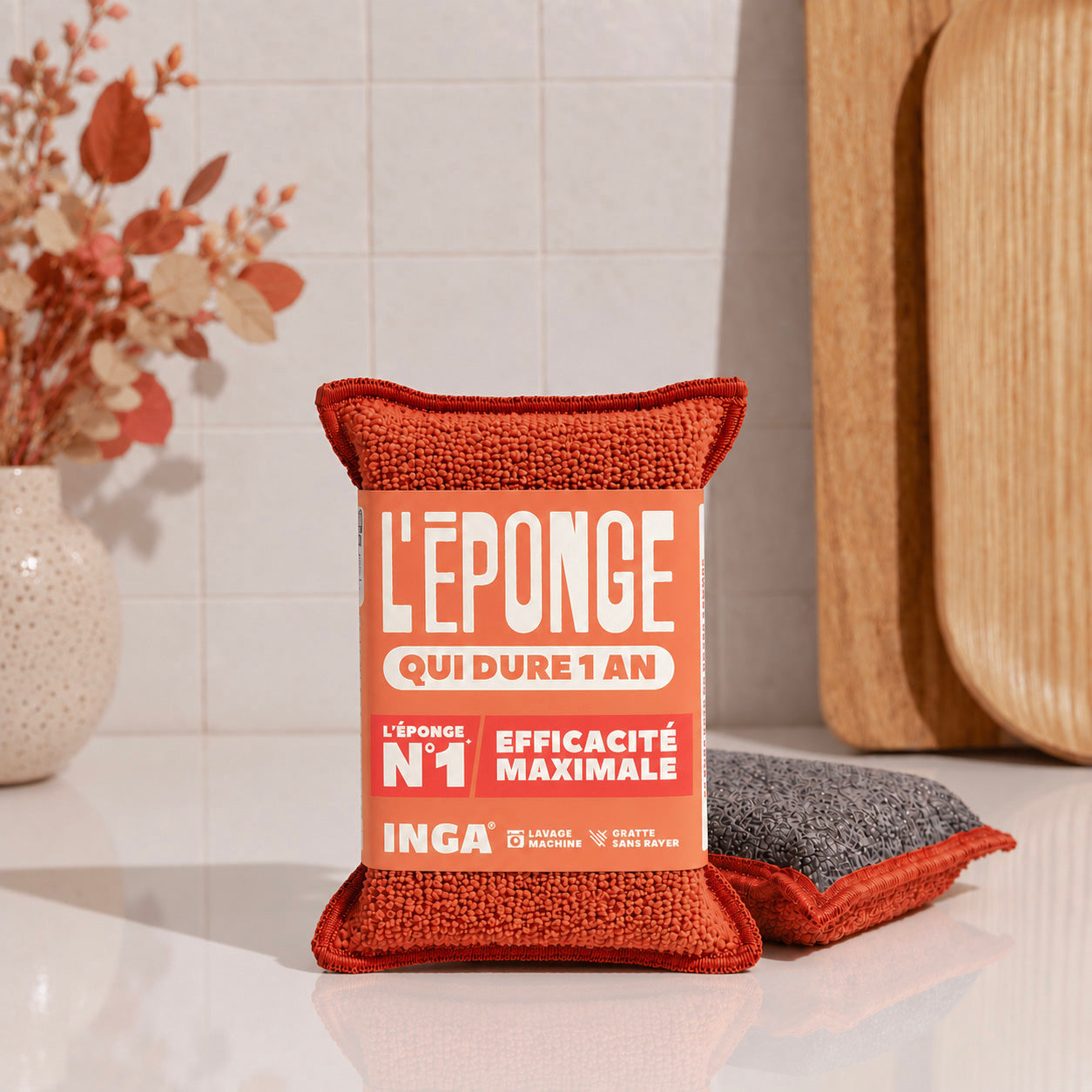 Duo d'Éponges Terracotta