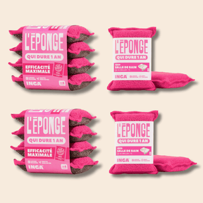 Éponges et Éponges Salle de Bain Roses