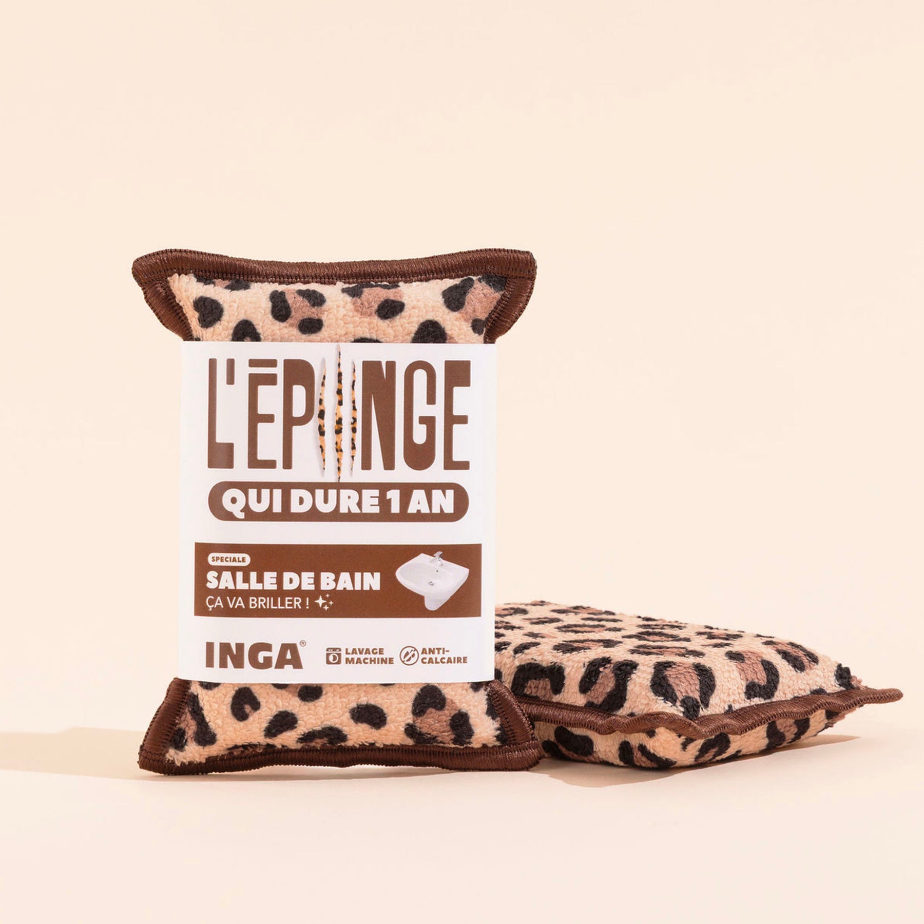 Duo d'Éponges Salle de Bain Léopard