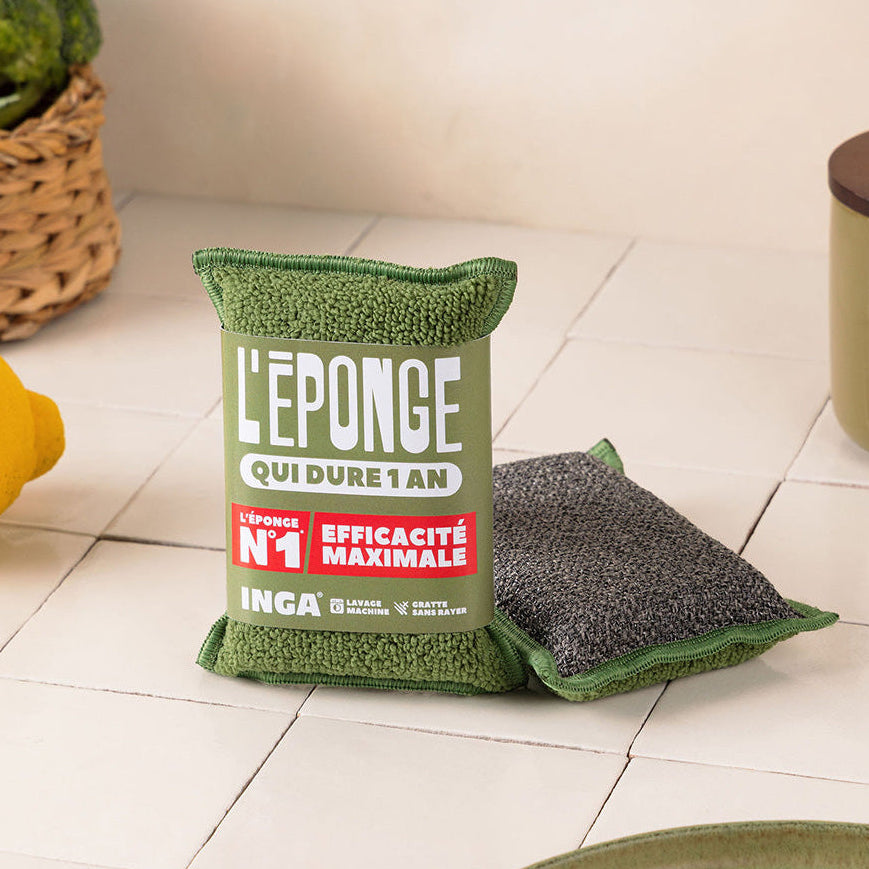 Duo d'Éponges Vert Olive