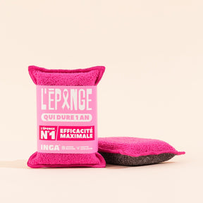 Pack Ruban Rose - Éponges, Éponges Salle de Bain et Plates Ruban Rose
