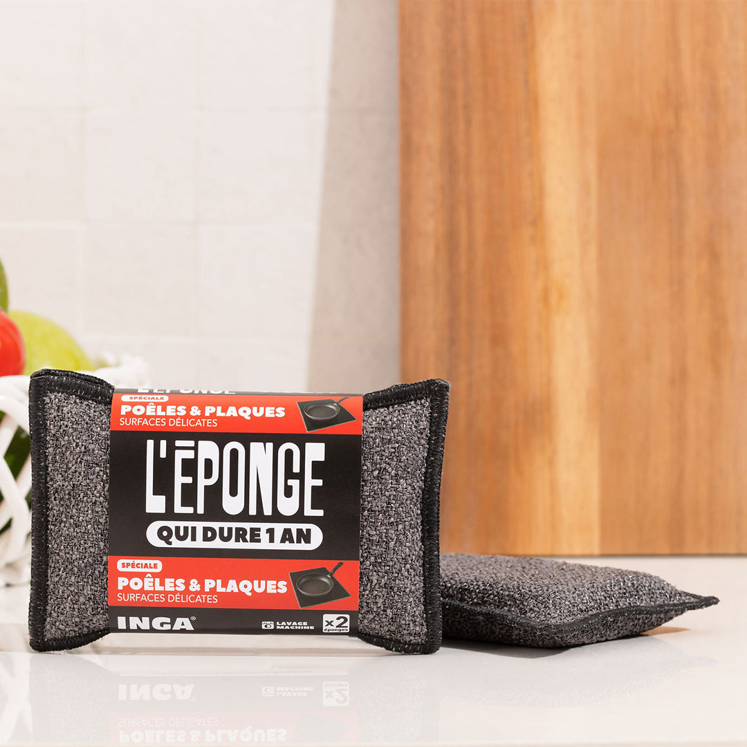 Duo d'éponges poêles et plaques