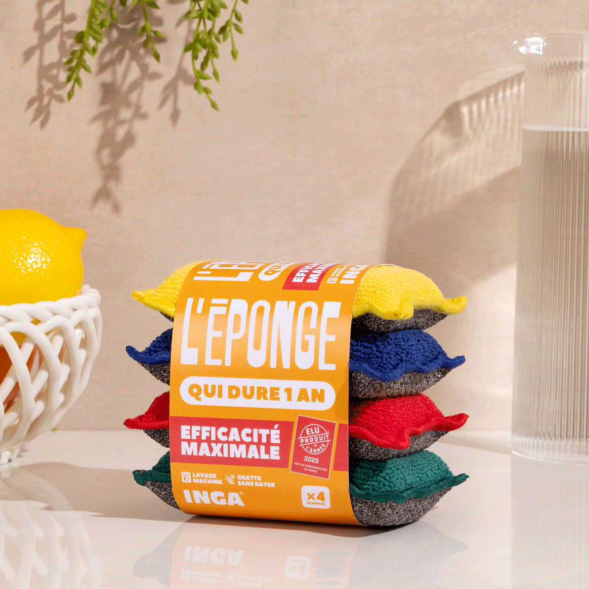 Pack couleurs - 12 éponges