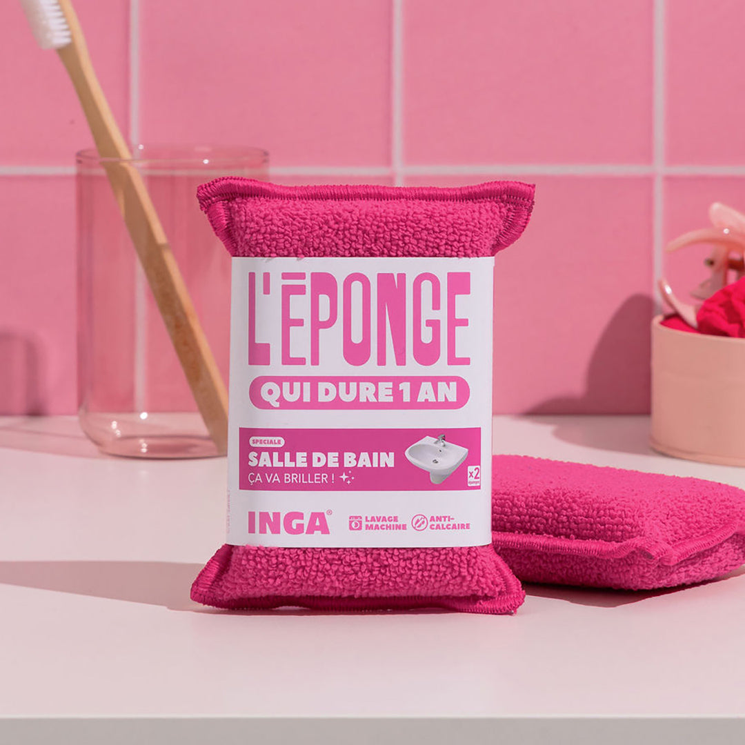 Éponges et Éponges Salle de Bain Roses