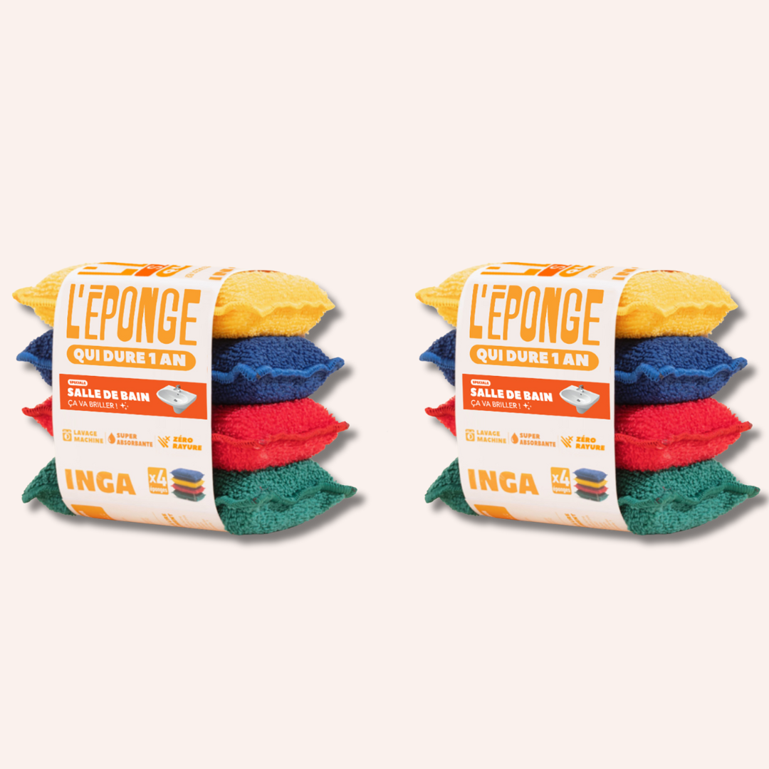 Éponges Salle de Bain 4 Couleurs