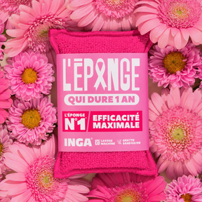 Pack Ruban Rose - Éponges, Éponges Salle de Bain et Plates Ruban Rose