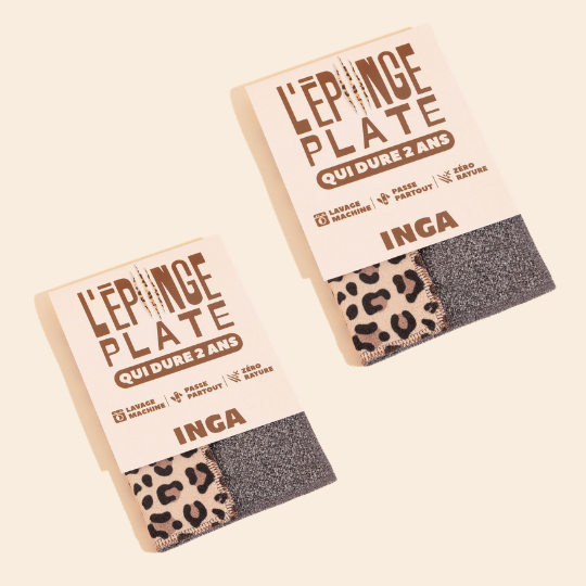 Duo d'Éponges Plates - Léopard
