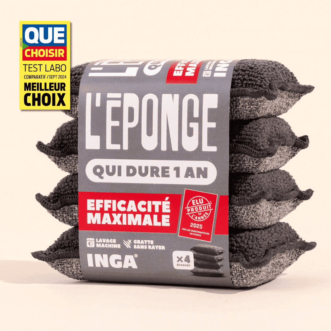 Éponges Lavables 4 Grises